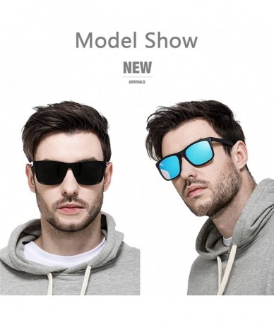 Wrap Polarized Sunglasses for Men TR90 Unbreakable Mens Sunglasses Driving Sun Glasses For Men/Women - CB18G3ECGH5 $24.23