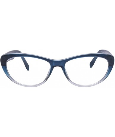 Cat Eye Super Cat Eye Glasses Vintage Inspired Mod Fashion Clear Lens Eyewear - Blue - CN18DAYHOD8 $18.21