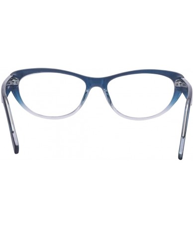 Cat Eye Super Cat Eye Glasses Vintage Inspired Mod Fashion Clear Lens Eyewear - Blue - CN18DAYHOD8 $18.21