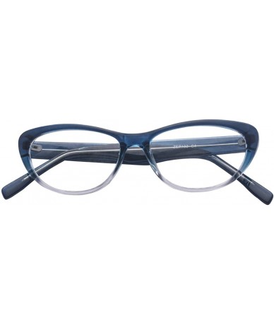 Cat Eye Super Cat Eye Glasses Vintage Inspired Mod Fashion Clear Lens Eyewear - Blue - CN18DAYHOD8 $18.21