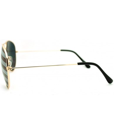 Aviator Patriotic American Flag In Print Lens Aviator Sunglasses - Gold - C011FAZ5533 $17.44