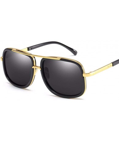 Aviator Euro-American box sunglasses- color film reflective glasses- sunglasses and sunglasses - F - C518Q7XUX2Q $52.27