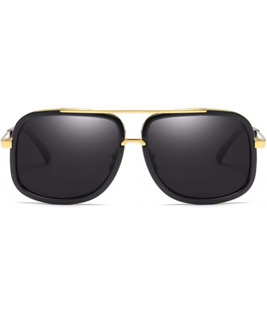 Aviator Euro-American box sunglasses- color film reflective glasses- sunglasses and sunglasses - F - C518Q7XUX2Q $52.27