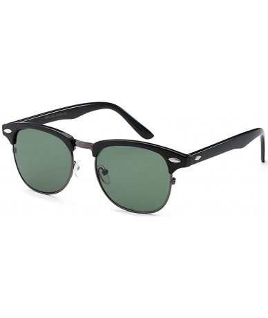 Rimless Vintage designer Half Frame Rimless Glass Green Lens - CJ11LGQKSA5 $17.18