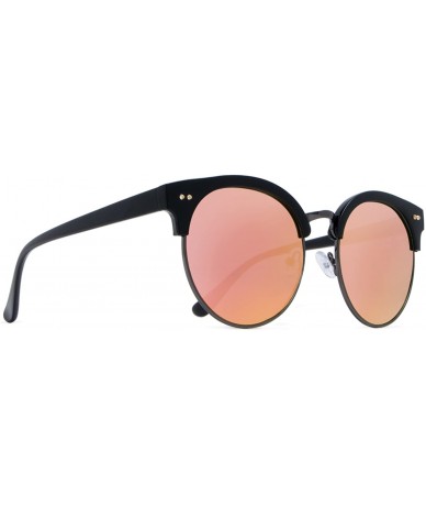 Oversized Fashion Sunglasses for Woman and Men (100% UV Protection) - Clubmaster - Red Mirrored - CE18GIMI7RU $50.26