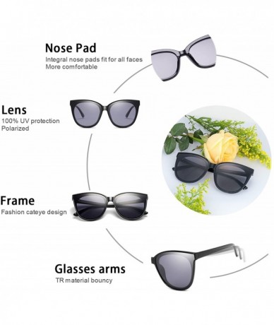 Round Polarized Oversized Protection Sunglasses - Black - C7189Y8ARXN $39.05