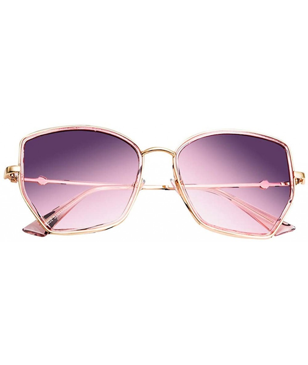 Oval Unisex Polarized Sunglasses Women Classic Irregular Sunglasses Retro Glasses - Purple - CY18S6UDCAW $18.88