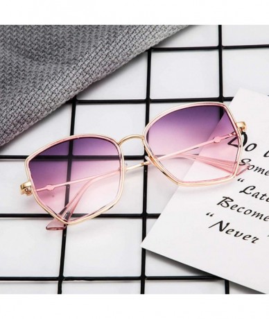 Oval Unisex Polarized Sunglasses Women Classic Irregular Sunglasses Retro Glasses - Purple - CY18S6UDCAW $18.88