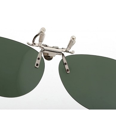 Oversized Oversized Clip on Night Vision Glasses Polarized Sunglasses Clip-on Glasses - Silver - CJ18E9QT8NG $17.89