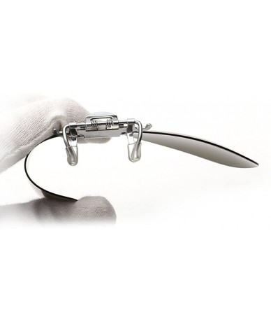 Oversized Oversized Clip on Night Vision Glasses Polarized Sunglasses Clip-on Glasses - Silver - CJ18E9QT8NG $17.89