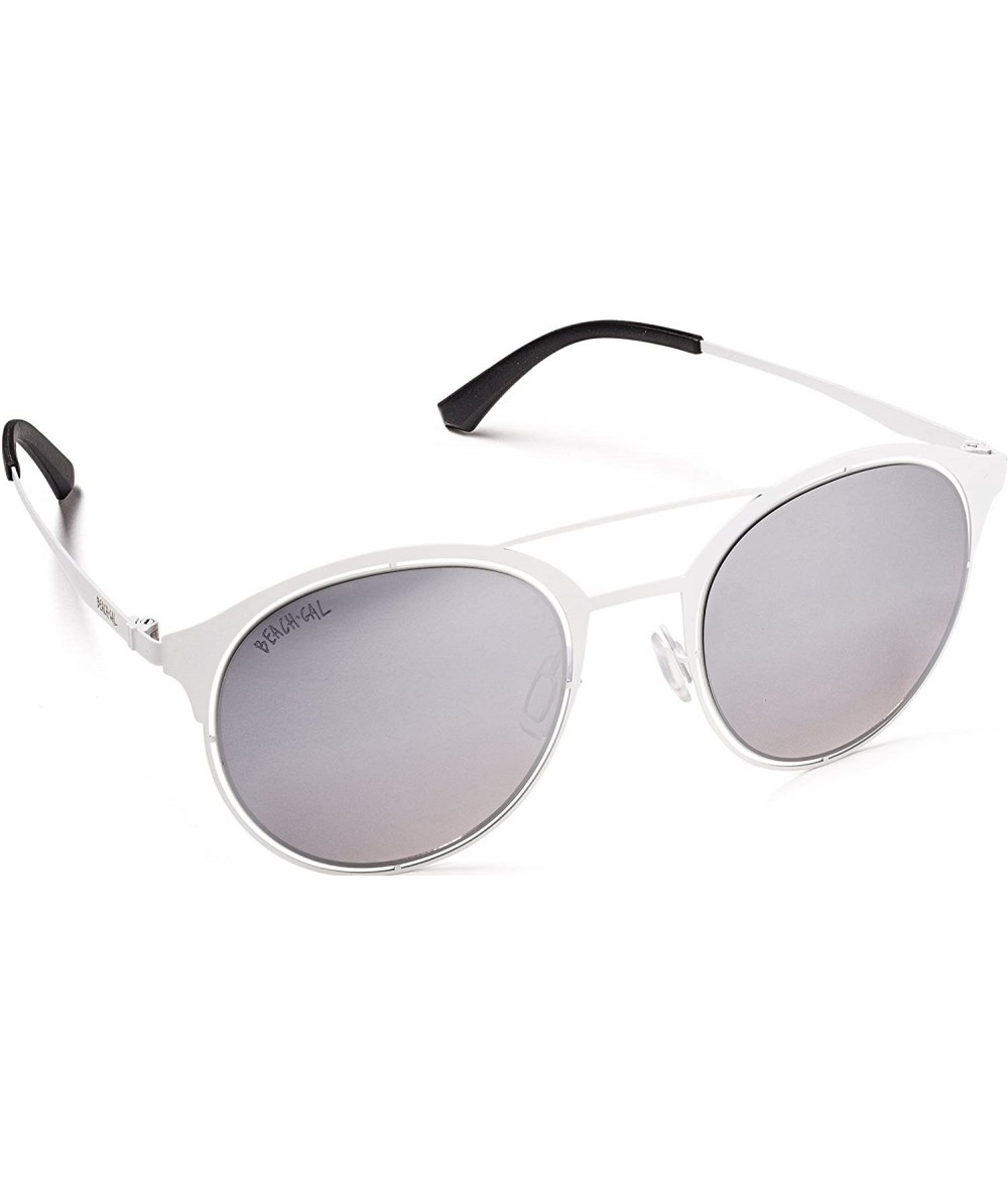 Shield Women's Sunglasses - Stylish Designer Round Frames - Lightweight - Comfy - Island Bisque - CJ18DZNDLGZ $92.54