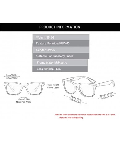 Square Square Shade Glasses-Polarized Sunglasses For Men Women-UNBREAKABLE Frame F - C21904G85LK $58.60