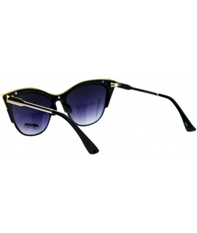 Cat Eye Womens Gothic Point Tip Cat Eye Sunglasses - Black Smoke - CW12I79P8X1 $22.11