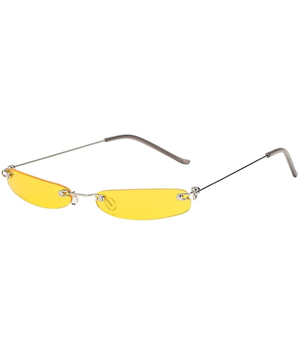 Rimless Sunglasses for Men Women Vintage Sunglasses Rimless Sunglasses Retro Glasses Eyewear Metal Sunglasses Hippie - F - CG...