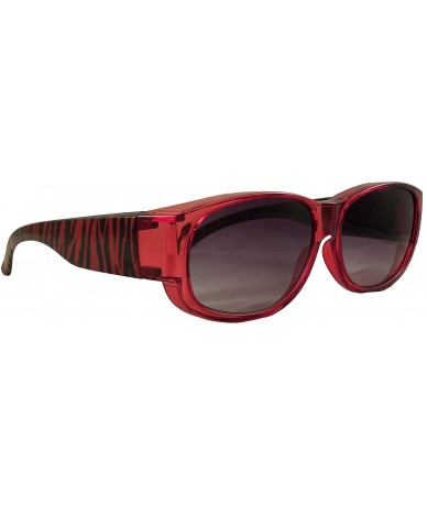 Oval Animal Print Fit Over Sunglasses Wear Over Prescription Glasses - Over Eyeglasses - Case Included - CC120LOGRZ3 $27.51