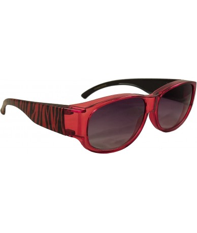 Oval Animal Print Fit Over Sunglasses Wear Over Prescription Glasses - Over Eyeglasses - Case Included - CC120LOGRZ3 $27.51