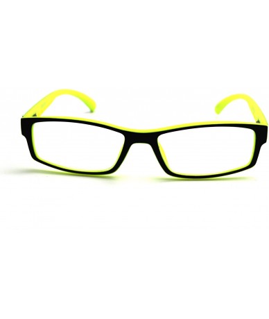 Rimless 6904 Semi-Rimless Flexie Reading Glasses NEW COLOR (z4 matte black yellow 2 tone- 1.25) - CD18EWTNM6Y $34.68