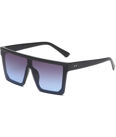 Square Unisex Fashion Eyewear Trend Unique Sunglasses Vintage Glasses - Multicolor C - CC1974EG55R $17.02