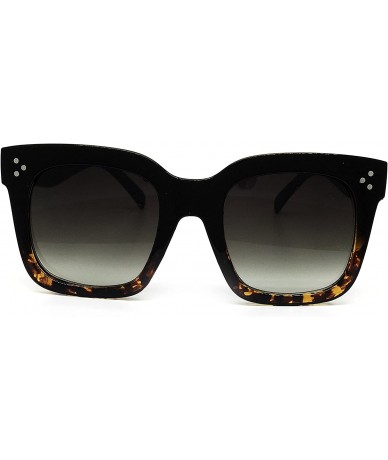 Oversized 1762 Premium Oversize XXL Women Men Style Fashion Mirror Tint Sunglasses - Black Brown - CF18GG33QDL $26.33