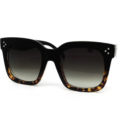 Oversized 1762 Premium Oversize XXL Women Men Style Fashion Mirror Tint Sunglasses - Black Brown - CF18GG33QDL $26.33