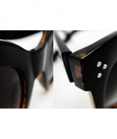 Oversized 1762 Premium Oversize XXL Women Men Style Fashion Mirror Tint Sunglasses - Black Brown - CF18GG33QDL $26.33