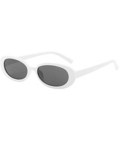 Round Mini Vintage Retro Extra Narrow Oval Round Skinny Cat Eye Sun Glasses Clout Goggles - A - CA18TDW75II $16.83