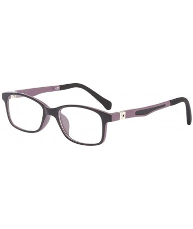 Round Anti-myopia Eyeglasses for Kids - Anti Blue Light Glasses for Age 3-13Y - Black-purple - CB198R3IUKO $25.64