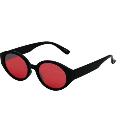 Square Elegant Retro Oval Mod Cat Eye Women Vintage Clout Goggles Supreme Cool Sunglasses - Red Mirror - C618D8RQX4T $18.67