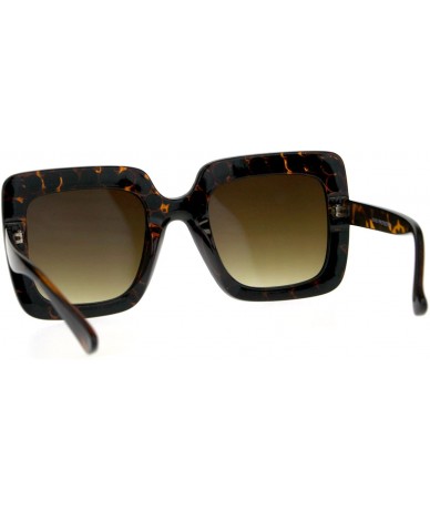 Butterfly Womens Large Rhinestone Sparkling Diva Plastic Rectangular Luxury Sunglasses - Tortoise Brown - C3180T48N68 $32.34