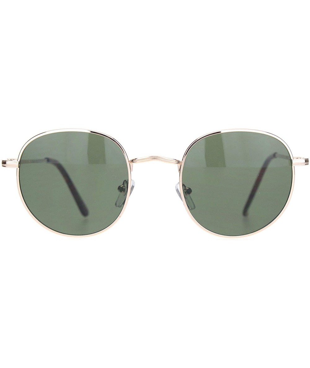 Rectangular Mens 90s Rectangular Metal Rim Dad Shade Sunglasses - Gold Solid Green - C318O2993TM $19.16