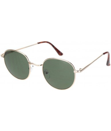 Rectangular Mens 90s Rectangular Metal Rim Dad Shade Sunglasses - Gold Solid Green - C318O2993TM $19.16