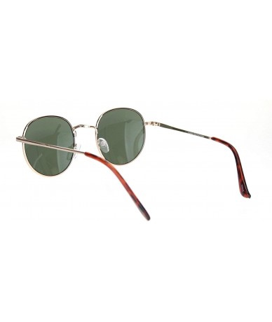 Rectangular Mens 90s Rectangular Metal Rim Dad Shade Sunglasses - Gold Solid Green - C318O2993TM $19.16