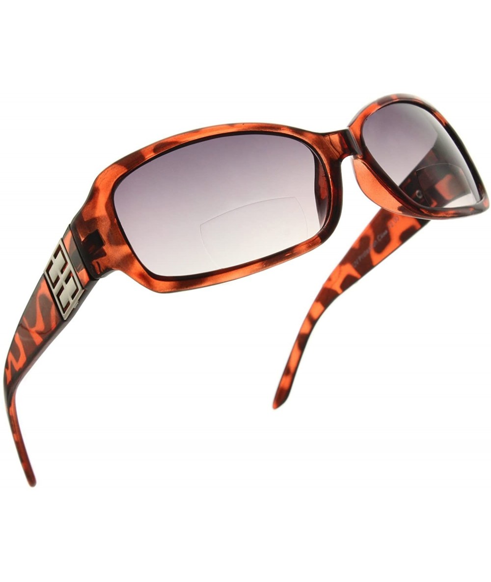 Round Bifocal Sunglasses Rectangle Fashion Glasses - Light Tortoise - C317AASHRD6 $23.16