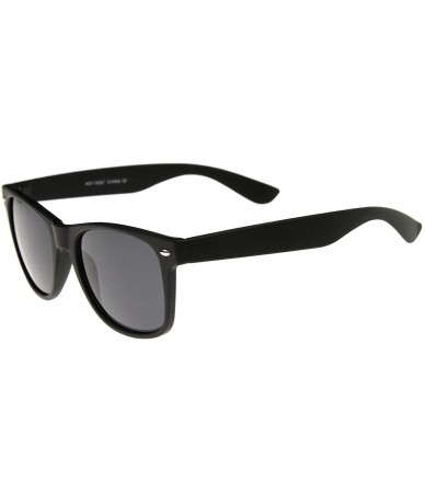 Wayfarer Classic 80's Retro Matte Frame Wide Temples Horn Rimmed Sunglasses 54mm - Matte Black / Smoke - CL12KRZC5O3 $18.83