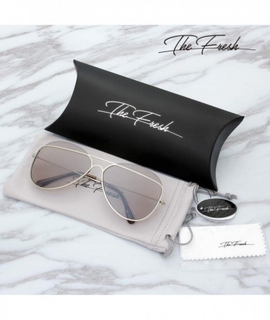 Rimless Metal Crossbar Fashion Color Tinted Flat Lens Stylish Sunglasses with Gift Box - 3-silver - C218695ZMYS $24.29