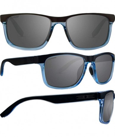 Sport Delta 2.0 Sport Fashion Motorcycle Riding Sunglasses Blue Crystal with Smoke Polarized Lens - CK18M7QTLKK $41.03