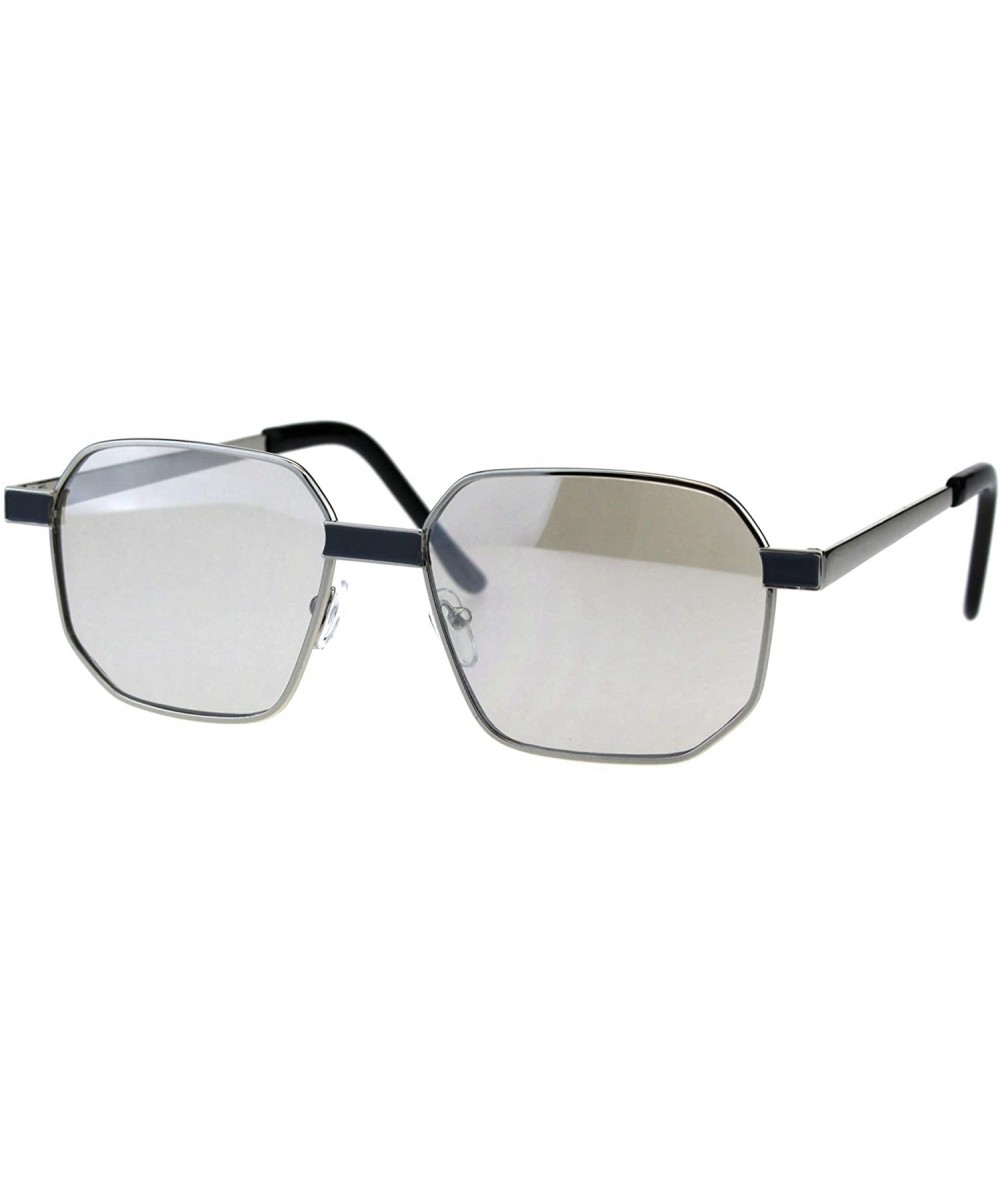 Square Designer Style Womens Fashion Sunglasses Square Metal Frame UV 400 - Silver Grey - CO18OUQSG05 $23.50