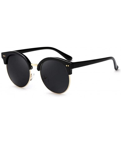 Aviator Women's Fashion Polarized Sunglasses UV 400 Lens Protection - Black - C918RHK7XGA $56.54