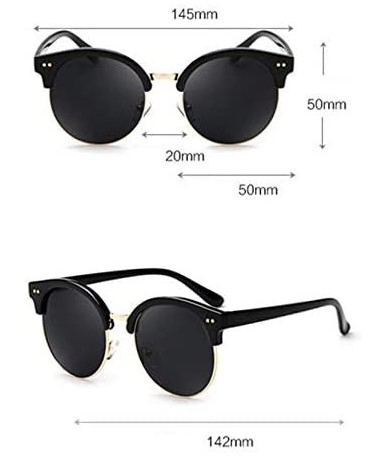 Aviator Women's Fashion Polarized Sunglasses UV 400 Lens Protection - Black - C918RHK7XGA $56.54