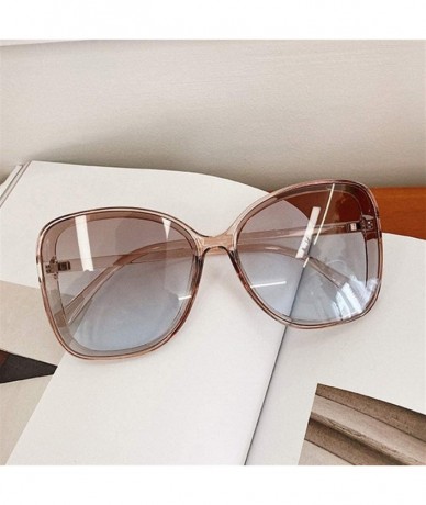 Round Oversized Sunglasses for Women Shades Big Round Sun Glasses Eyewear UV400 - Brown Brown - CV1906D2HWQ $21.58