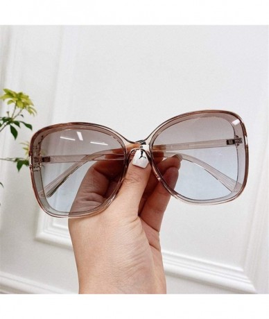 Round Oversized Sunglasses for Women Shades Big Round Sun Glasses Eyewear UV400 - Brown Brown - CV1906D2HWQ $21.58