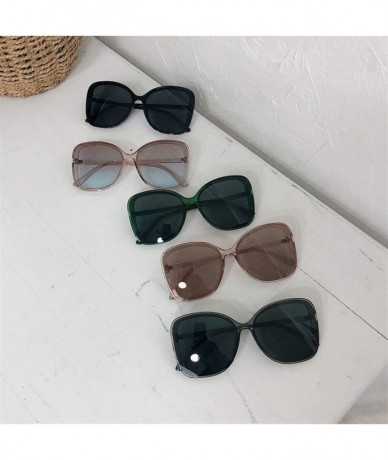 Round Oversized Sunglasses for Women Shades Big Round Sun Glasses Eyewear UV400 - Brown Brown - CV1906D2HWQ $21.58