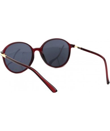 Round Polarized Lens Womens Sunglasses Retro Round Fashion Shades UV 400 - Red (Black) - CF192RSU6DW $22.41