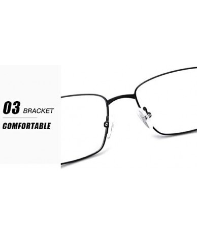 Rectangular Rectangular Full Frame Men's Myopia Glasses Frame - Brown - CM18WINZ5E2 $23.31