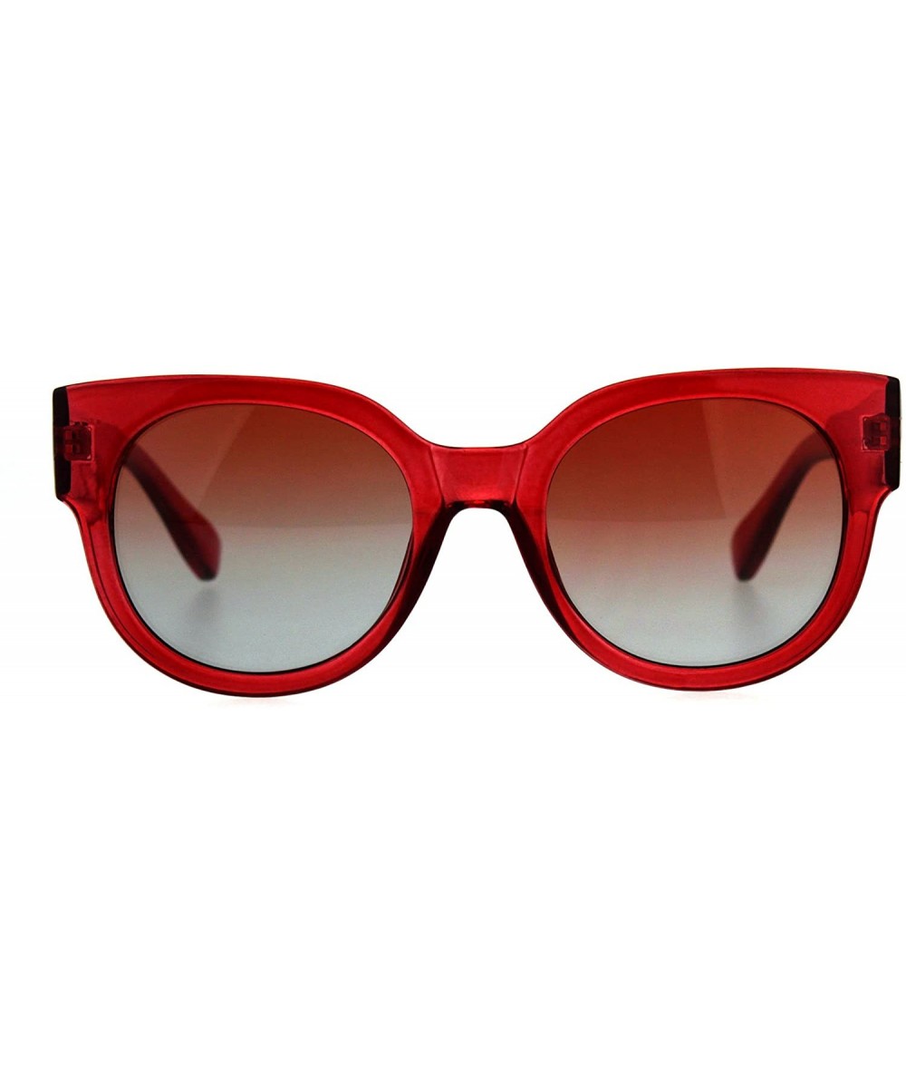 Square Womens Designer Fashion Sunglasses Square Translucent Color Frame UV 400 - Red - CY18D84HL7C $19.79