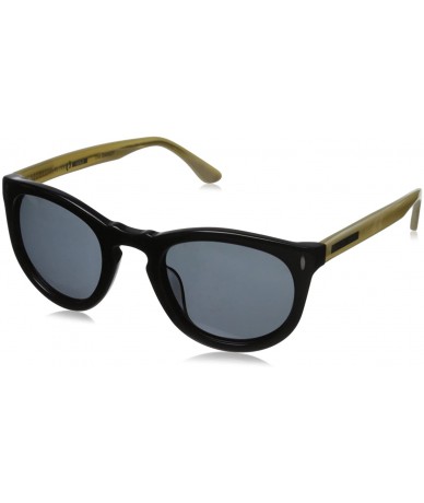 Sport Classic Key Hole HRG1018 C3 Polarized Round Sunglasses - Shiny Black - C111OCMWV9H $64.33