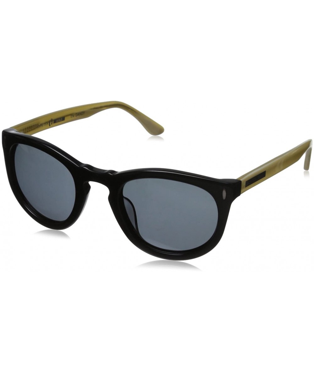 Sport Classic Key Hole HRG1018 C3 Polarized Round Sunglasses - Shiny Black - C111OCMWV9H $64.33