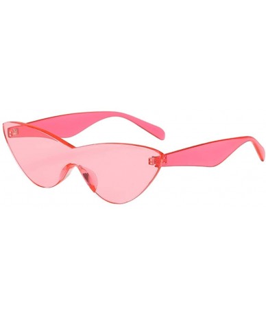 Round Colorful One Piece Transparent Round Super Retro Sunglasses - CA1943SQDMO $18.53