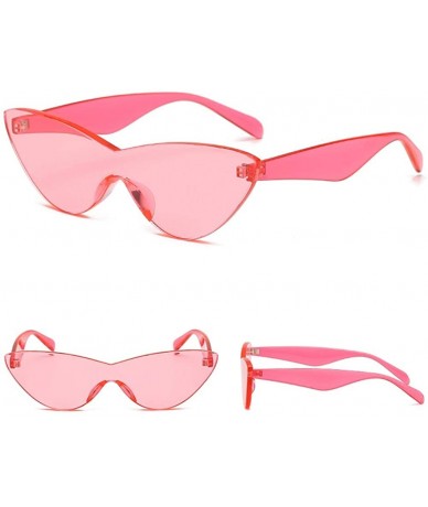 Round Colorful One Piece Transparent Round Super Retro Sunglasses - CA1943SQDMO $18.53