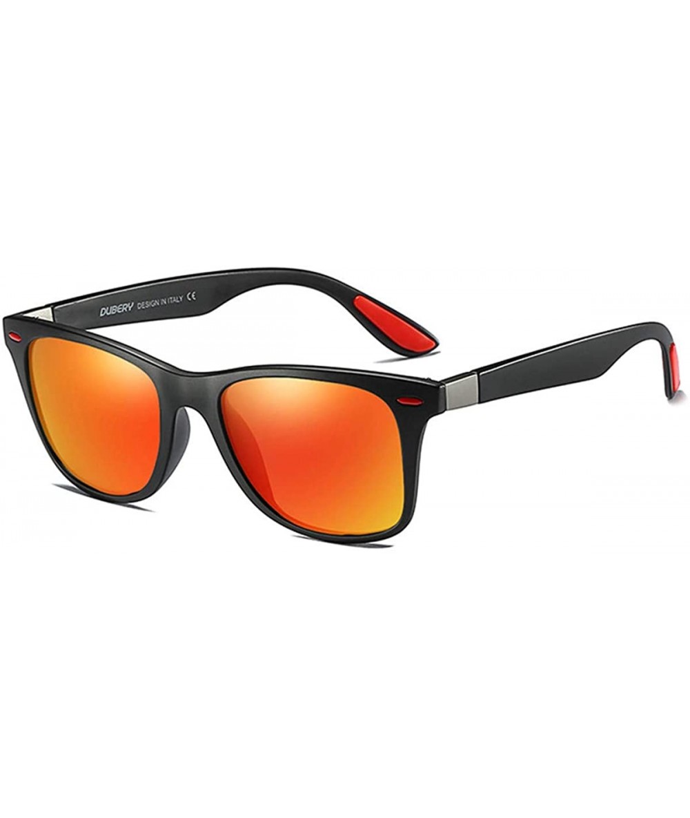 Square Unisex Polarized Aluminum Sunglasses Vintage Alloy Frame Sun Glasses For Men Women CHTR001 - Orange - CB18YDLS5YT $31.52